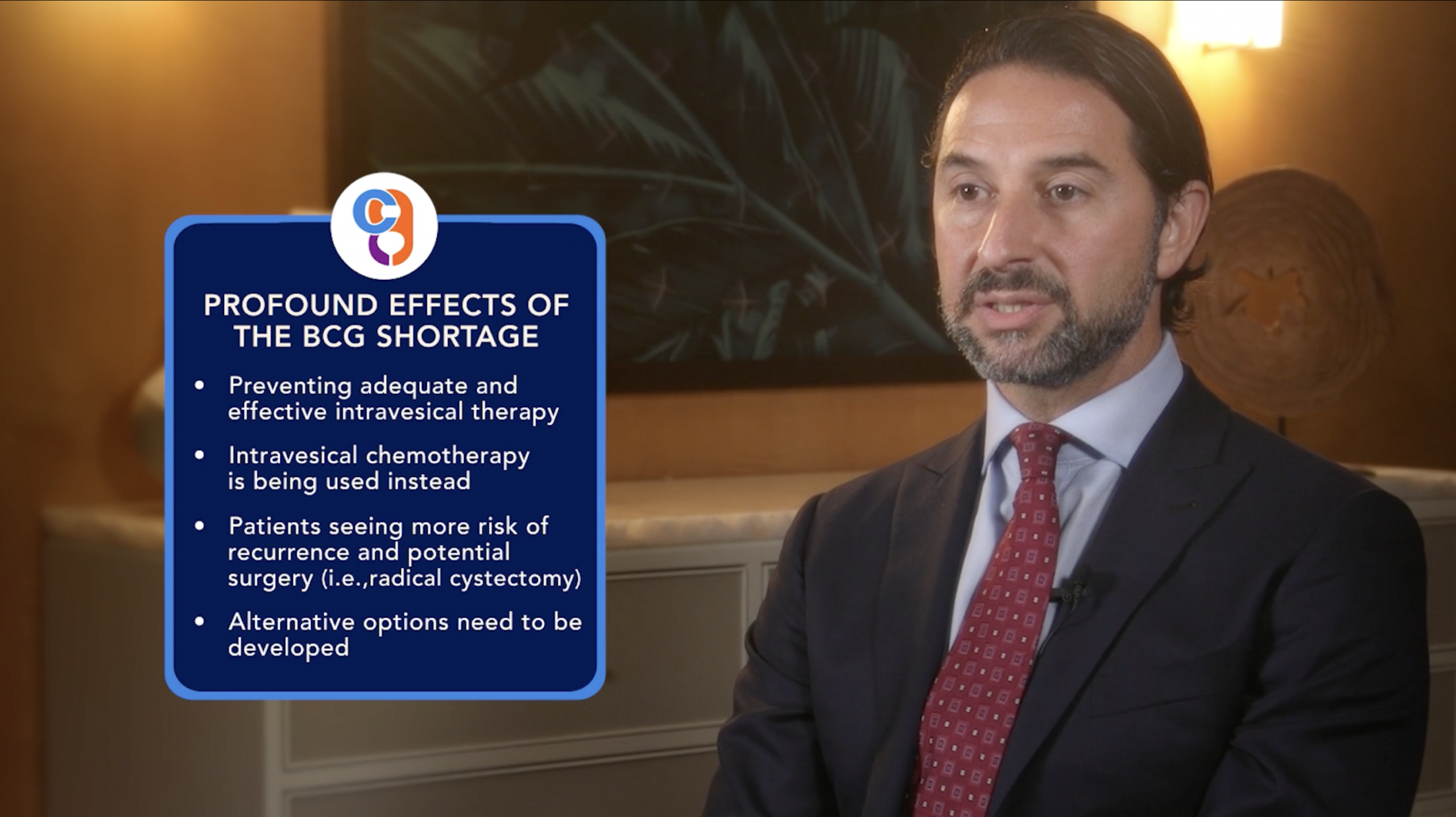 Video of Trinity J Bivalacqua,  MD, PhD, on the BCG shortage impact on patients 