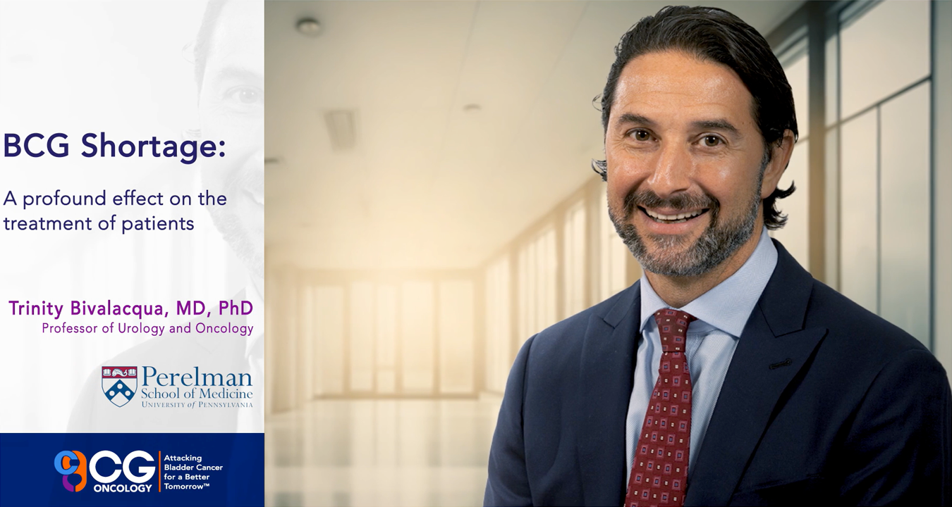 Video of Trinity J Bivalacqua,  MD, PhD, on the BCG shortage impact on patients 