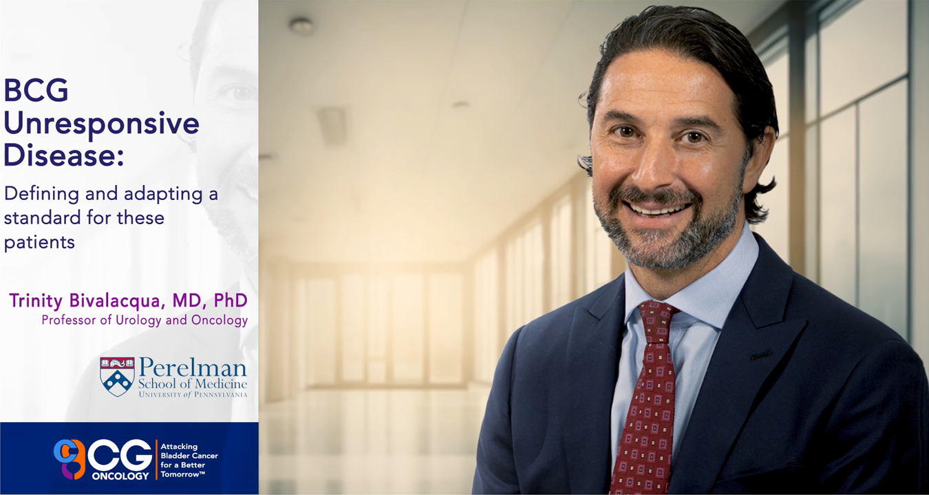 Video of Trinity J Bivalacqua, MD, PhD, about the definition of BCG in NMIBC 