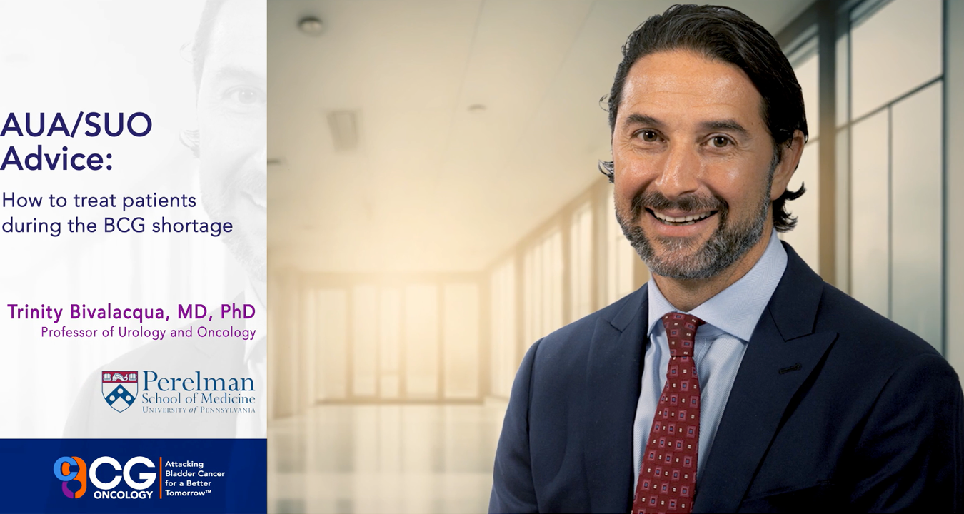 Video of Trinity J Bivalacqua,  MD, PhD, on how to treat  patients during the BCG shortage 
